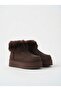 Zinya premium zippered premium coffee suede fur-lined boots - 4
