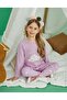 Girl's Thermal Pajama Set – Cloud Patterned Lilac - 2