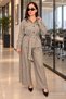 Olive Grey Women’s Shirt & Wide-Leg Co-Ord Set - 2