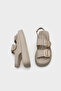 Denice Wedge Heeled Double Strap Buckle Women's Sandals - 3