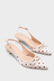 Valencia Pointed Toe Open Back Mid-Heeled Women's Shoes - 2