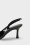 Ramonda Genuine Leather Lined Pointed Toe Mid Heel Open Back Women's Shoes - 3