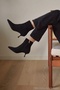 Gabriella Pointed Toe Side Zipper Thin Heeled Casual Women's Boots