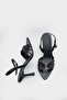 Belvia Pointed Toe Metallic Ankle Strap Mid-Heel Women's Shoes - 4