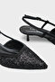 Marianna Genuine Leather Lined Sequin Open Back Women's Shoes - 4