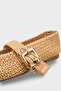 Audre Hand Knitted Straw Leather Lined Women's Ballerinas - 4