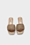 Keren Flat Heeled Straw Blunt Toe Women's Slippers - 5