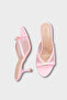 Robbi Pointed Toe Mesh Bowknot Medium Heeled Stylish Women's Slippers - 3