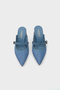 Nena Genuine Leather Pointed-Toe Women’s Slipper with Straw Toe Cap - 5
