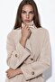 Belted and Draped Short Trench Coat - 3