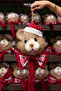 New Year's Door Ornament Large Teddy Bear Red 60 cm