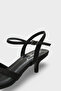 Kathryn Genuine Leather Lined Pointed Toe Mid-Heeled Mesh Open-Back Women's Shoes - 4