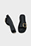Marget Wedge Heeled Single Strap Buckle Women's Slippers - 4