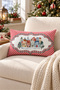 New Year's Themed Home Patterned Velvet Throw Pillow Case 35X55 cm - Decorative Pillow Case - 2