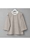 🤎   Striped Two-Thread Oversize Swatshirt / Long Sleeve T-Shirt - 3