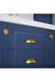 Mussel Matte Gold Button Handle Luxury Country Kitchen Furniture Cabinet Drawer Handle - 4