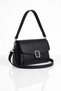 As 732 Soft Leather Very Versatile Small Size Shoulder and Crossbody Bag Black
