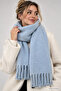 Women's Winter Tassel Scarf |   Soft Textured Thick Shawl - Soft Boucle Scarf 50X200