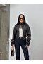 Frozen New Season Corset Detail Crop Leather Jacket Brown - 2