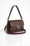 As 732 Soft Leather Very Versatile Small Size Shoulder and Crossbody Bag Brown