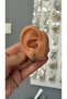 Mod Pattern Steel Locking Hoop Earrings - 2