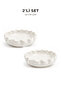 X Duygu Batum Hardal Momento Small 2-Piece Wave Bowl Set Serving Presentation Plate