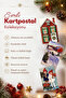6-Piece Glitter Mixed Christmas Postcard Sets (Red House, Winter Streets, Snowman, and Winter Houses) - 3