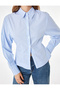 Comfortable Fit Buttoned Cotton Long Sleeve Classic Collar Poplin Striped Shirt - 5
