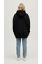 Black Hooded Model Oversize Plus Size Regular Fit Unisex Large Size Sweatshirt - 3