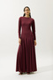 ASIA EVENING DRESS BURGUNDY