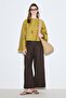 Wide Sleeve Dress Bluz Yellow