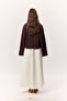 Long Sleeve Short Tshirt Dark Brown - 6