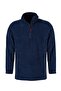 Men's Navy Blue Half Zipper Fleece Stand Collar Regular Fit Comfortable Classic Casual
