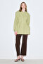 Beli Pile Detail Long Sleeve Bluz Green - 4