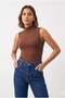 Body de damă din viscoză, fără mâneci, model basic - 3