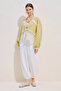 Lace-Detail Muslin Blazer Yellow - 6