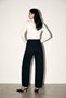 Black Barrel Cut Jean Trousers - 4