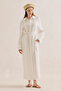Linen Belted Shirt Dress Ecru - 3