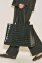 Kabartma Leather City Ç Bag Brown - 5