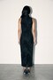 Black High Neck Sleeveless Long Dress - 4