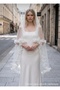 1 Meter Long Folded Scalloped Short Handmade Floral Veil - 2
