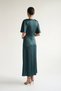 Emerald Collar Accessory Detailed Short Sleeve Long Dress - 4