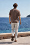 Men's Premium Comfort Polo Collar Brown Linen Shirt - 6