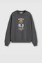 Women's Premium Fabric 3 Thread Raster Teddy Bear Printed Sweatshirt - 2