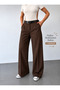 Brown Belted Palazzo Trousers Original Cut