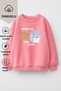 Girl's 3 Thread Fabric Cotton Printed Sweatshirt - 2