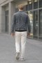 Men's Seasonal Jeans Basic Loose Gray Denim Jacket - 6
