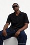 Men's Self Patterned Stretchy Black Casual Shirt - 4