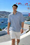 Men's Cotton Pack Short Sleeve M.Gray Polo Collar T-Shirt - 3