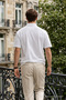 Men's Elite Comfort White Polo Neck T-Shirt - 6